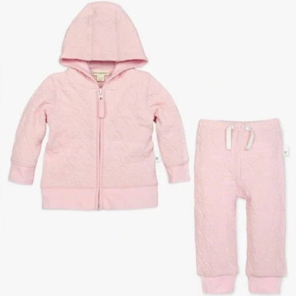 Burt's Bees Baby Organic Cotton Quilted | Light Pink | Size 0-3M - Picture 1 of 12